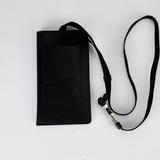 Prada Saffiano Leather Phone Pouch – Black