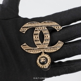 CHANEL GOLD &amp; BLACK EARRINGS