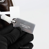Coach Leather Flap Clutch – Da nâu đậm