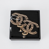 CHANEL GOLD &amp; BLACK EARRINGS