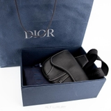 Dior Saddle Bag Crossbody Black Grain Leather – Biểu tượng cá tính & tinh tế hiện đại