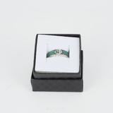 GUCCI GG Ring – Green Enamel