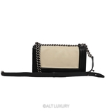 CHANEL BOY FLAP BAG BICOLOR CALFSKIN
