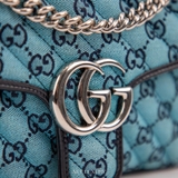 Gucci GG Marmont Flap Bag Diagonal Quilted GG Canvas Small – Thanh lịch & biểu tượng
