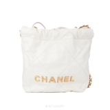 Chanel 19 Flap Bag Quilted Lambskin – White