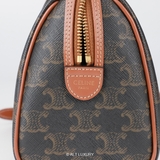 Celine Triomphe Canvas Boston Bag – Brown