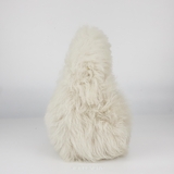 MiuMiu Fur Mini Top Handle Bag – lông trắng kem