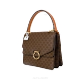 Celine Macadam Canvas Handbag – PVC nâu cổ điển