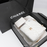 Chanel Classic Flap Bag Tweed – White
