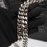 Saint Laurent YSL Sunset Medium Croc Black