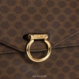 Celine Macadam Canvas Handbag – PVC nâu cổ điển