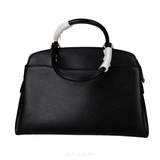 Coach Top Handle Bag – Da crossgrain màu đen