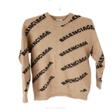 BALENCIAGA Allover Logo Crewneck Sweater