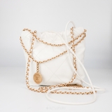 Chanel 19 Flap Bag Quilted Lambskin – White