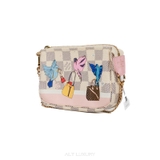 Louis Vuitton Mini Pochette Accessoires – Trắng họa tiết chim