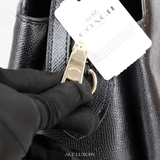 Coach Top Handle Bag – Da crossgrain màu đen