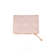Dior Caro Compact Wallet Quilted Cannage Lambskin – Pink