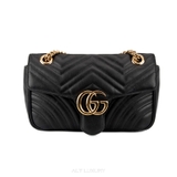 Gucci Black Matelassé Small GG Marmont Shoulder Bag – Thanh lịch & biểu tượng vượt thời gian
