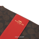 COACH SIGNATURE CORNER ZIP WRISTLET