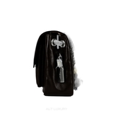 Coach Leather Flap Clutch – Da nâu đậm