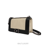 CHANEL BOY FLAP BAG BICOLOR CALFSKIN