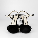 Chanel – Lace &amp; Camellia T-Strap Heels