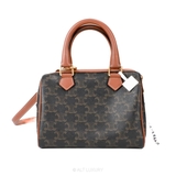 Celine Triomphe Canvas Boston Bag – Brown