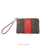 COACH SIGNATURE CORNER ZIP WRISTLET