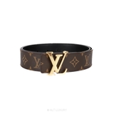 LOUIS VUITTON Monogram LV Initiales Belt – Gold Buckle