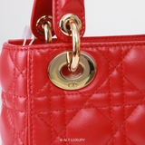 Dior Mini Lady Dior Red Patent
