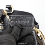 Coach Top Handle Bag – Da crossgrain màu đen