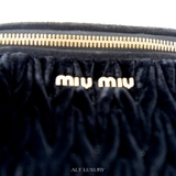 MiuMiu Black Velvet Matelassé Belt Bag