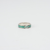 GUCCI GG Ring – Green Enamel
