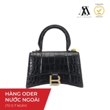 Balenciaga Hourglass XS Top-Handle Bag Black