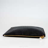 Saint Laurent Cassandre crocodile-embossed Clutch