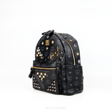 MCM Small Studded Visetos Stark Backpack