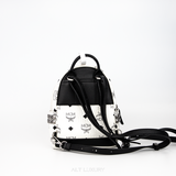 MCM X-Mini Stark Bebe Boo Backpack in Visetos White