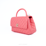 Túi Chanel Caviar Quilted Small Coco Handle Flap Màu Hồng
