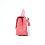 Túi Chanel Caviar Quilted Small Coco Handle Flap Màu Hồng