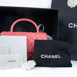 Túi Chanel Caviar Quilted Small Coco Handle Flap Màu Hồng