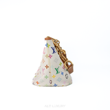 LOUIS VUITTON Monogram Multicolor Annie MM Tote Bag White