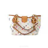 LOUIS VUITTON Monogram Multicolor Annie MM Tote Bag White