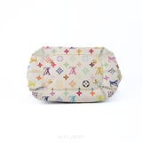 LOUIS VUITTON Monogram Multicolor Annie MM Tote Bag White