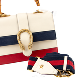 Gucci Dionysus Bamboo Top Handle Satchel – Trắng Leather – Mới 98%