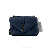 SAINT LAURENT Matelassé Chevron Monogram Medium College Bag