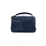 SAINT LAURENT Matelassé Chevron Monogram Medium College Bag