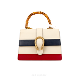 Gucci Dionysus Bamboo Top Handle Satchel – Trắng Leather – Mới 98%