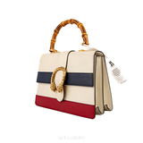 Gucci Dionysus Bamboo Top Handle Satchel – Trắng Leather – Mới 98%