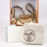 Túi HERMÈS Mini Lindy 20 Swift Verso – Màu Sesame & Bleu Brume – Chính Hãng, Mới 99%