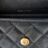 Túi Đựng Điện Thoại Chanel Caviar Đen – Flap Quilted Phone Holder With Chain – Chính Hãng, Mới 97%